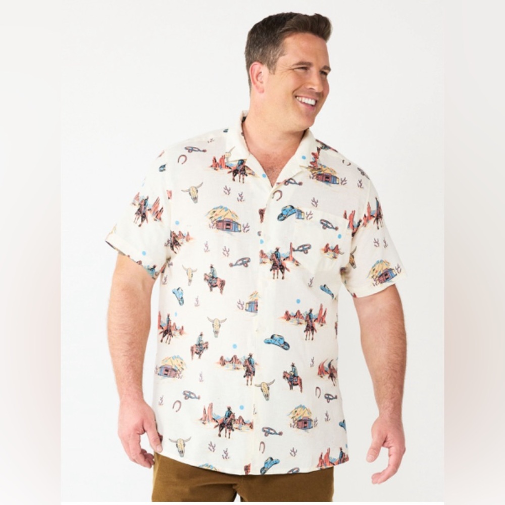 Sonoma goods for life camp shirt, size L